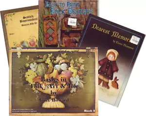 LOT of 4 Tole Painting - Folk Painting - Bauermalerei Books--USED / PRE-OWNED - Picture 1 of 5