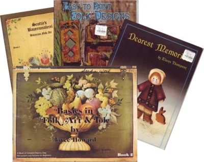 LOT of 4 Tole Painting - Folk Painting - Bauermalerei Books--USED / PRE-OWNED - Image 1 of 4