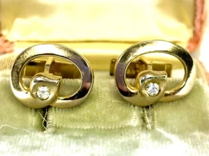Gemelos con detalles de diamantes de imitación en tono dorado - Imagen 1 de 4