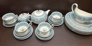 Wedgwood florentinisch türkis Teekanne Tassen Essteller Soßenboot #2714 - Bild 1 von 23