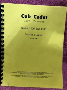 Cub Cadet Lawn Tractor service manual Series 1000 and 1500 769-02100 - Picture 1 of 3