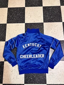 Vintage 80s Kentucky Wildcats Cheerleader Track Jacket Converse ๐บ๐ธ Made Sz L - Picture 1 of 9