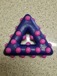 Kong Purple and Pink Dotz Triangle Dog Chew Toy - Picture 1 of 3