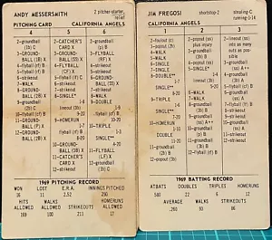 1969 CALIFORNIA ANGELS, STRAT-O-MATIC Baseball, BASIC, VG to EX, 20 cards - Picture 1 of 1