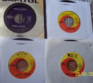 WANDA JACKSON Lot of 4 CAPITOL 45s 1961-1968 Right Or Wrong++ All Listed - Picture 1 of 1