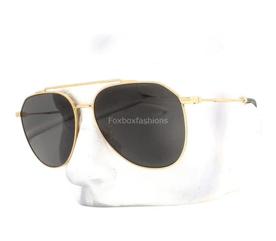 Gafas de sol Dolce Gabbana Pilot DG 2296 02/87 gris dorado brillante tintado con estuche Foto 1 de 4