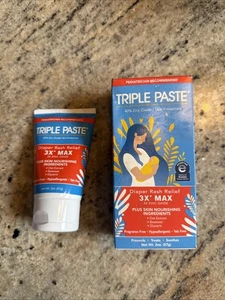 3X Max Diaper Rash Ointment 2 Oz Maximum Strength with 40% Zinc Oxide Ointment - Picture 1 of 8