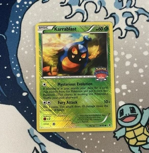 Karrablast 8/101 Reverse Crosshatch Holo Pokemon Championship Series Promo NM - Picture 1 of 3