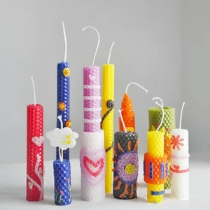 Beeswax Candle Making Kit 12 Beeswax Sheets for Candle Making Rolling Kits, C... - Picture 1 of 7