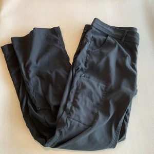 Prana Halle Hose Damen 10 schwarz Rollbein Wandern Outdoor Reißverschlusstasche - Bild 1 von 7