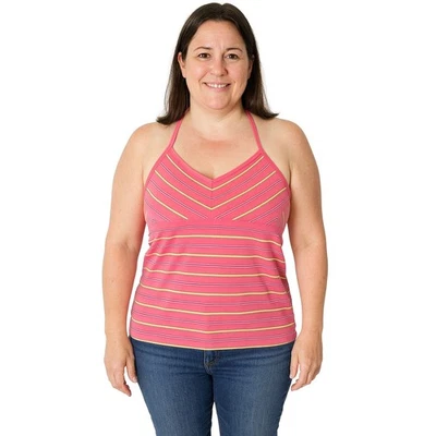 Отличный Arizona Jean Co подростков розовый в полоску с бретелью через шею верхний размер средний - Изображение 1 из 4