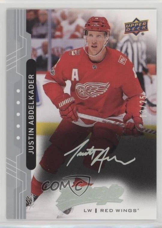 2018-19 Upper Deck MVP Super Script /25 Justin Abdelkader #87 - Image 1 of 2