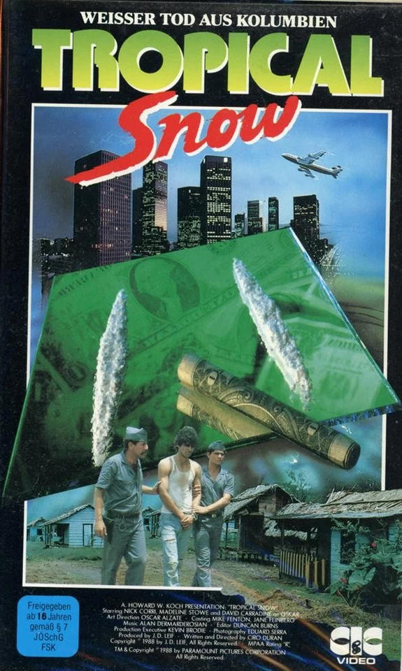 VHS "TROPICAL SNOW" David Carradine, Nick Corri, Madeline Stowe CIC - Bild 1 von 1