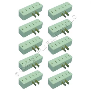 10 Leviton Ivory Polarized Plug-In Triple Tap Outlet Adapters NEMA 1-15 15A 65-I - Picture 1 of 7