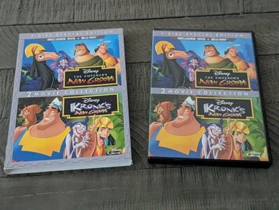 Disney The Emperor's New Groove & Kronks New Groove 3-Disc DVDs Blu-ray W Slip - Image 1 of 4