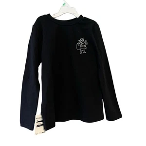 Tiny Tribe Kids Black Long Sleeve Santa Shirt - Picture 1 of 6