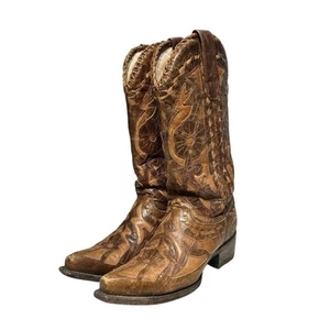 Women’s Lane Flower Cowgirl Cowboy Boots Size 6 1/2 - Picture 1 of 13
