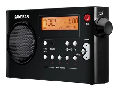 Sangean PR-D7 AM/FM Digital Portable Radio with Built-in Battery Charger Black - Image 1 of 2