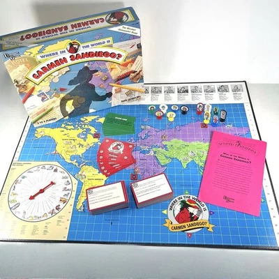 Vtg 1992 Where In the World Is Carmen Sandiego The Mystery Geography Board Game - Image 1 of 4