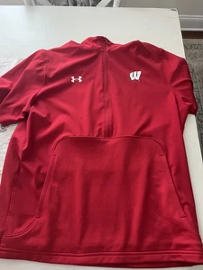 Wisconsin Badgers Under Armour Jacke Herren lL 1/4 Zip Pullover leicht  - Bild 1 von 2