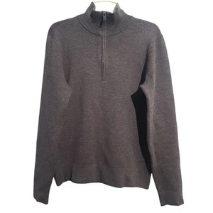 Jack Spade Brown 1/4 Zip Pullover Sweater Size M - Picture 1 of 4