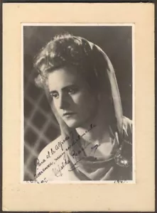 Foto Real Mafalda Rinaldi Ópera Soprano Original Firmada 1948 - Imagen 1 de 1