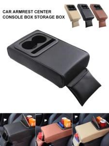 Cojín reposabrazos universal para automóvil almohadilla consola central organizador de caja con soporte para taza - Imagen 1 de 17