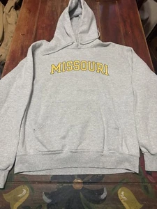 Vintage Champion University of Missouri Hoodie Sweatshirt Erwachsene GRÖSSE Medium Lesen - Bild 1 von 9
