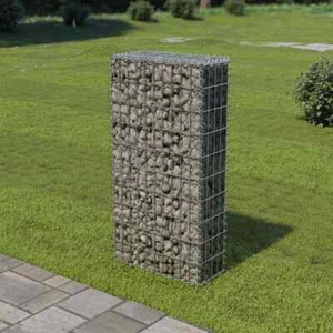 vidaXL Gabbione con Copertura in Acciaio Zincato 50x20x100 cm - Foto 1 di 1