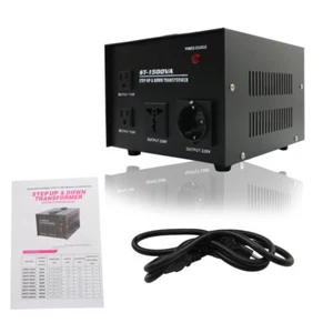 Convertidor de voltaje transformador paso arriba/abajo 110v a 220v/220v a 110v 1000W - Imagen 1 de 20