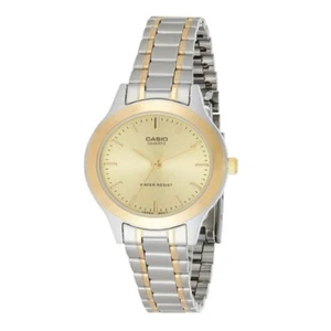 Casio Stainless Steel Women's Two Tone Analog Wrist Watch LTP-1128G-9ARDF - Picture 1 of 2