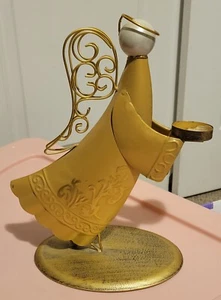 12 inch Gold Table Top Angel Votive Candle Holder - Picture 1 of 3