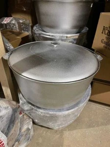 40 L KAZAN Aluminum Talko cauldron with bow and lid OUTDOOR COOKING CAMPFIRE - Picture 1 of 8