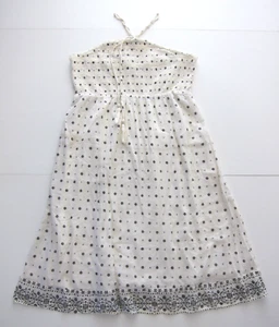 Old Navy 100% Cotton Ivory Black Floral Halter Stretch Midi Sun Dress XXL - Picture 1 of 9