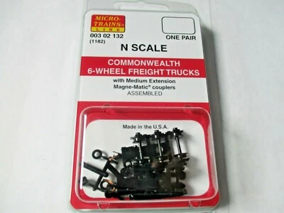 Micro-Trains Stock #00302132 (1182) Commonwealth 6-Wheel Freight Trucks Medium  - Image 1 of 4