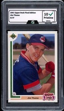 1991 Upper Deck Final Edition #17F Jim Thome GRADED 10 GEM MINT Rookie Card RC