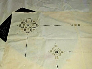 Handgefertigte Reticella und Zeichnung Tischdecken gebeizt - Bild 1 von 9