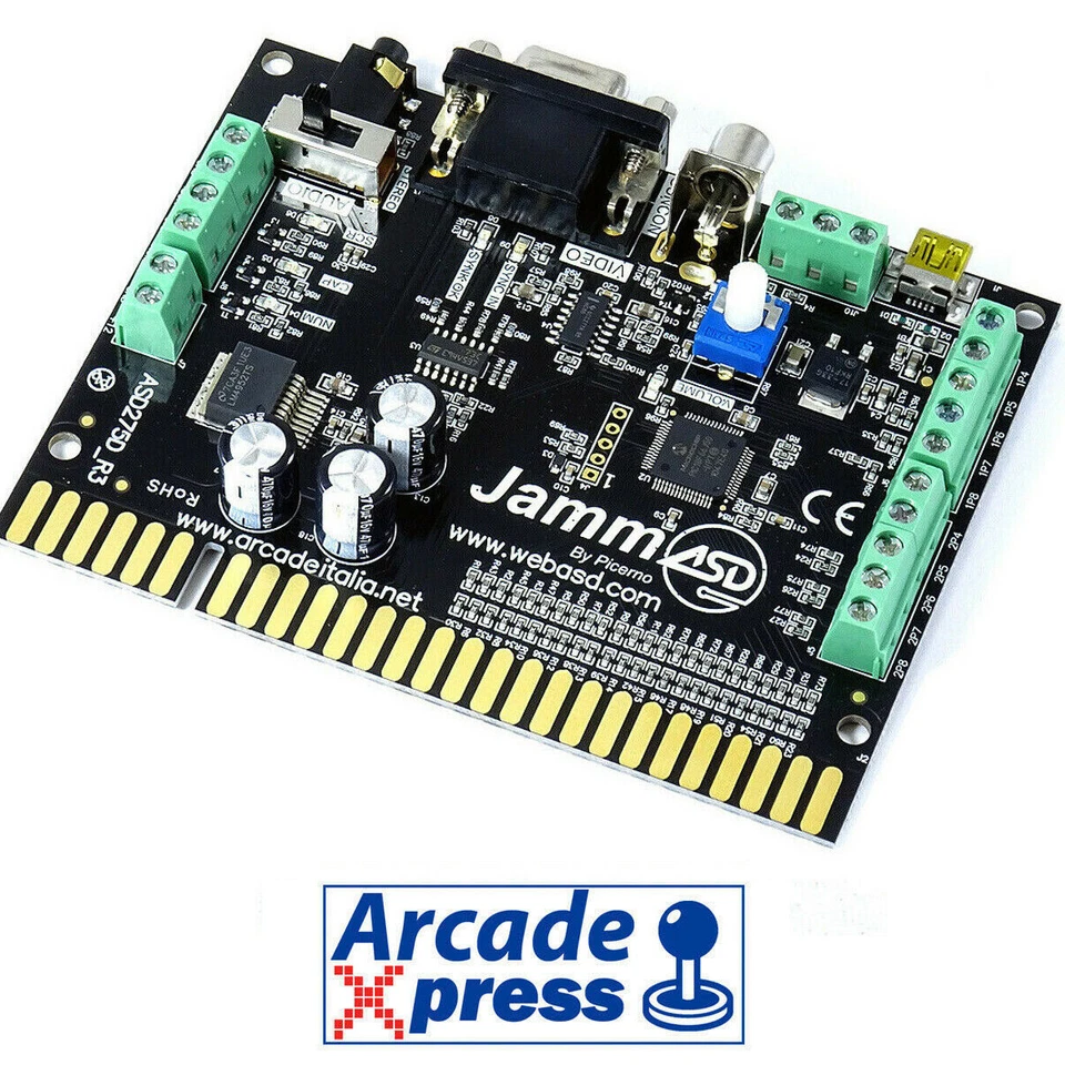 ARCADE EXPRESS JammASD V3 PC to JAMMA Cabinet USB PC2Jamma Board PC2 PCB JPAC ASD