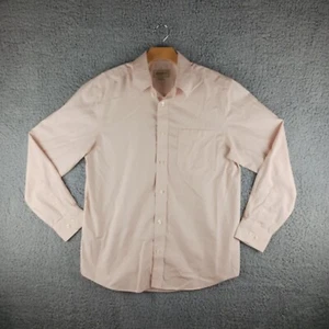 Camisa De Colección Eddie Bauer Manga Larga Para Hombre Mediana Naranja Melocotón Ventana Cuadros - Imagen 1 de 9