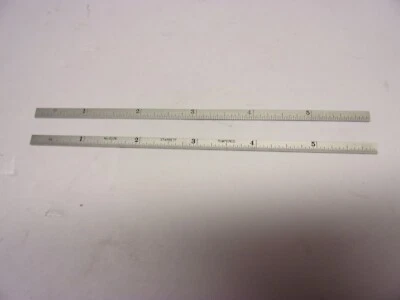 STARRETT # C610N Narrow Spring Tempered Steel 6" Rule 64ths & 32nds Grads  new - Image 1 of 4