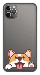 Coque en silicone imprimée compatible Apple iPhone 11 Pro Max Coucou Corgi - Picture 1 of 3