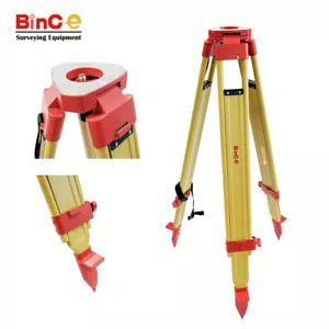 Bince Heavy Duty Wooden Tripod for Leica Total Station, Sokkia, Trimble, Topcon - Picture 1 of 12