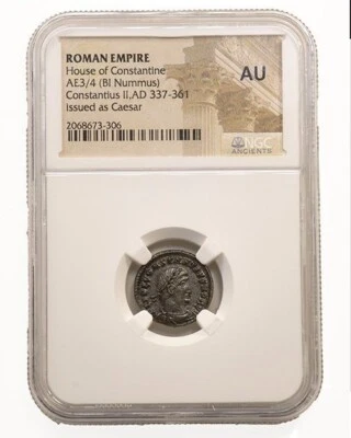 NGC ( AU ) Roman AE3/4 of Constantius II AD 337-361 NGC Ancients Roman Bronze - Image 1 of 3