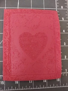 Sello de goma sin montar XL cubierta de libro corazón tarjeta diario boda vintage San Valentín - Imagen 1 de 2