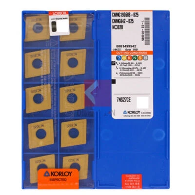 10Pcs /box NEW KORLOY Rhombus CNC Turning Insert CNMG190608-B25 NC3020 #T2 - Bild 1 von 4