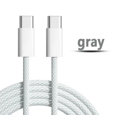 Para iPhone 16 17 Pro Cable USB-C a USB-C Cargador Rápido Lote Tipo C Cable de Carga Foto 1 de 4