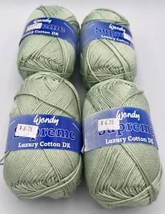 Lot of 4 - Thomas B. Ramsden & Co - Wendy's Supreme Luxury Cotton DK Yarn - Picture 1 of 1