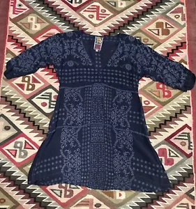 NEU schöne JOHNNY WAS Häkeltunika/Kleid blau Stickerei, Ösen & Spitze XS - Bild 1 von 11