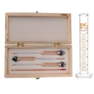Alcohol Meter 0-100% Accurate Hydrometer For Whiskey Moonshine Liquor Test Jar