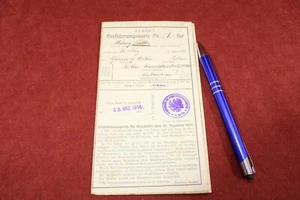 Dokument: Versicherungskarte Berlin 1914 - Bild 1 von 3